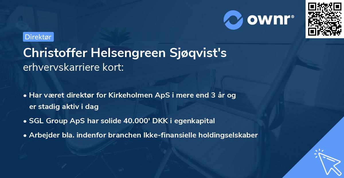 Christoffer Helsengreen Sjøqvist's erhvervskarriere kort