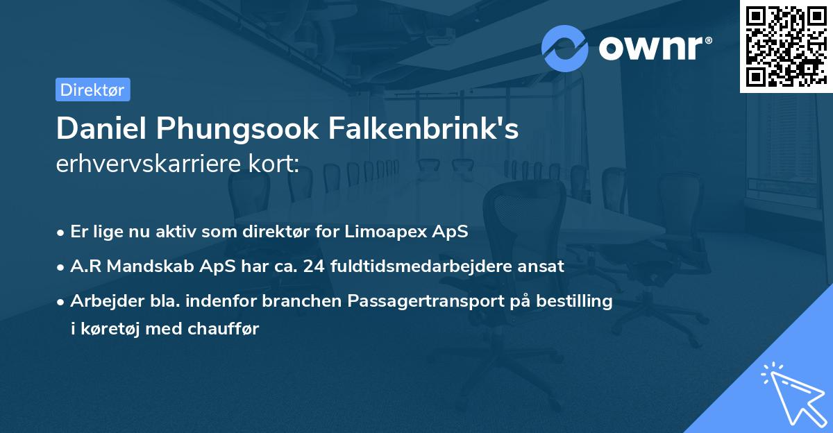Daniel Phungsook Falkenbrink's erhvervskarriere kort