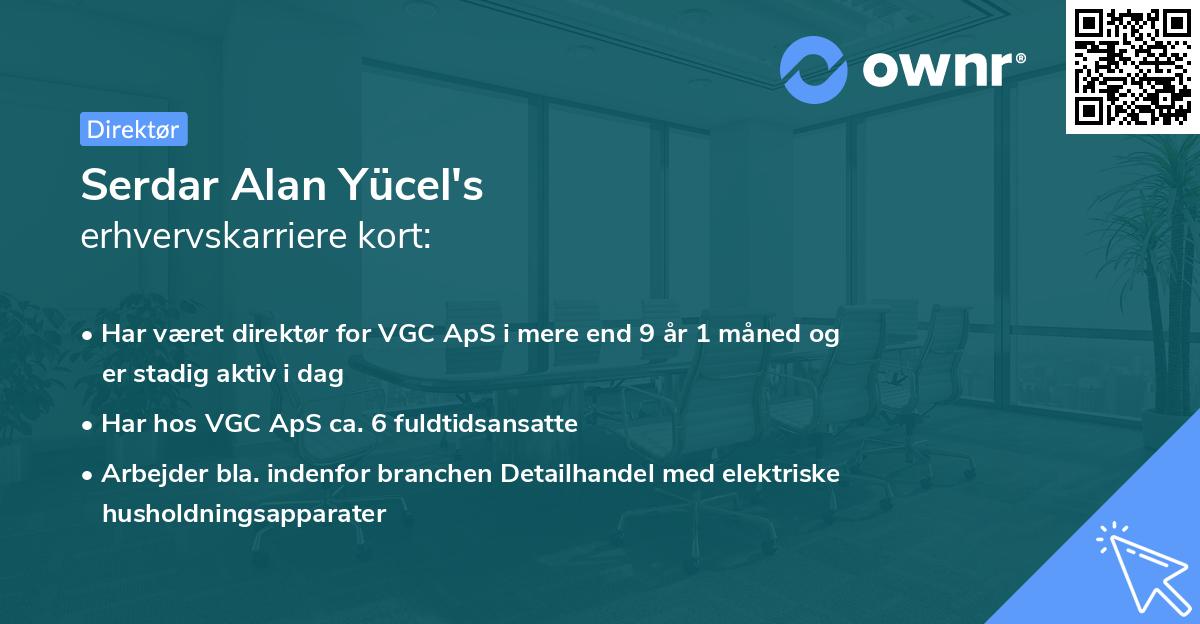 Serdar Alan Yücel's erhvervskarriere kort