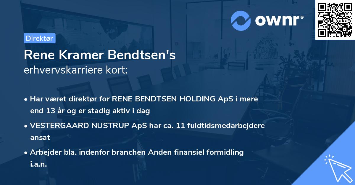 Rene Kramer Bendtsen's erhvervskarriere kort