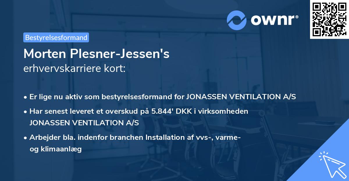 Morten Plesner-Jessen's erhvervskarriere kort