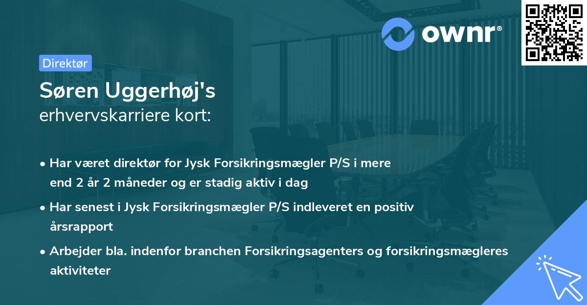 Søren Uggerhøj's erhvervskarriere kort