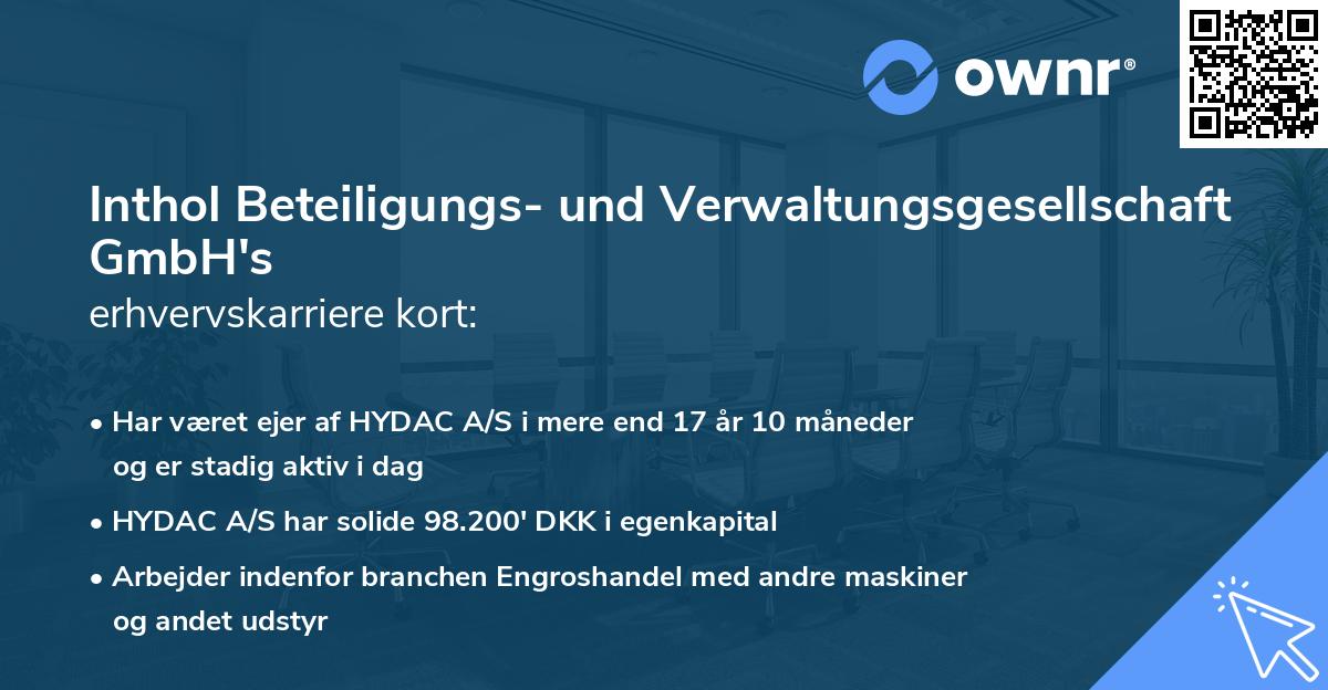 Inthol Beteiligungs- und Verwaltungsgesellschaft GmbH's erhvervskarriere kort