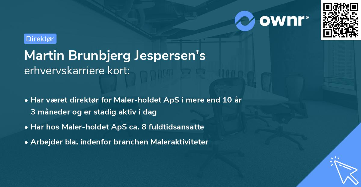 Martin Brunbjerg Jespersen's erhvervskarriere kort
