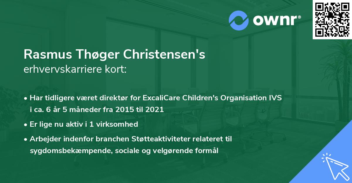 Rasmus Thøger Christensen's erhvervskarriere kort