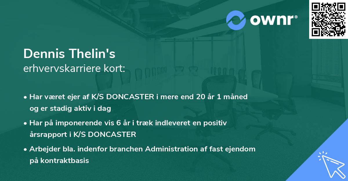 Dennis Thelin's erhvervskarriere kort