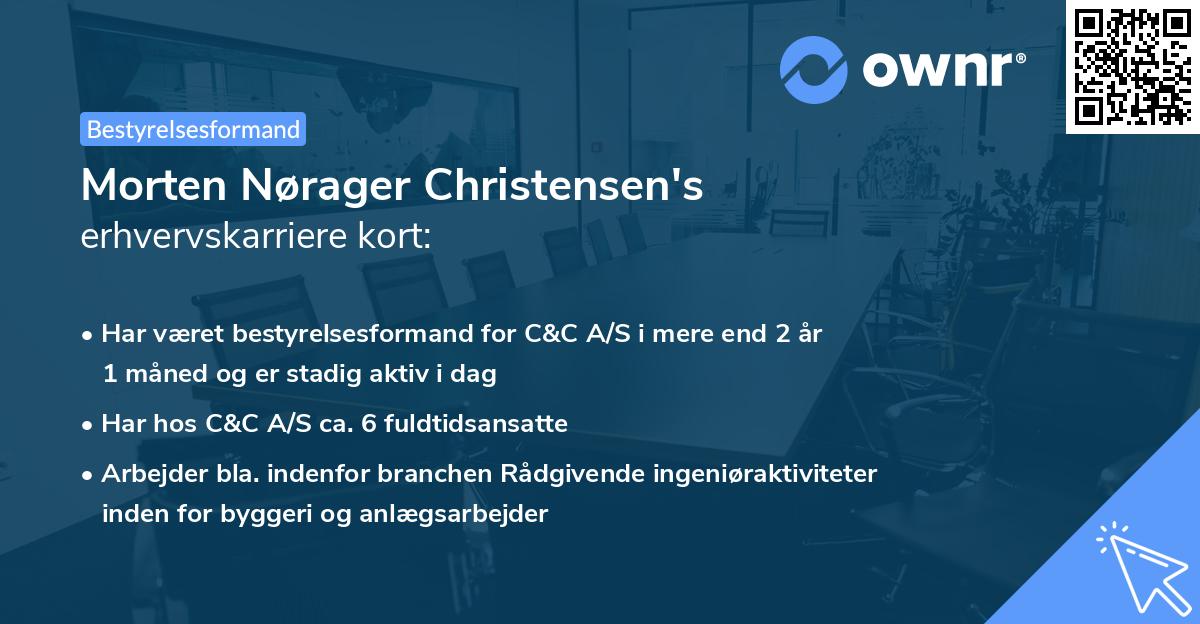 Morten Nørager Christensen's erhvervskarriere kort