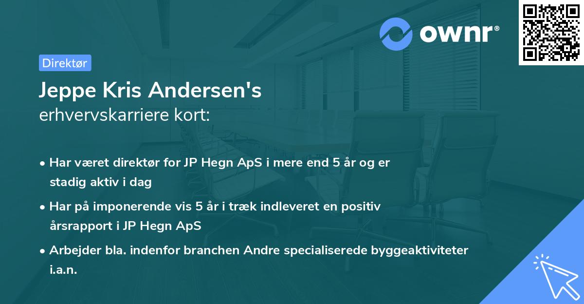 Jeppe Kris Andersen's erhvervskarriere kort