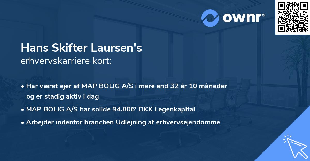 Hans Skifter Laursen's erhvervskarriere kort