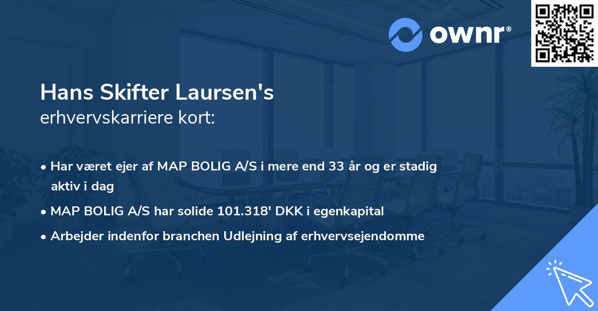 Hans Skifter Laursen's erhvervskarriere kort