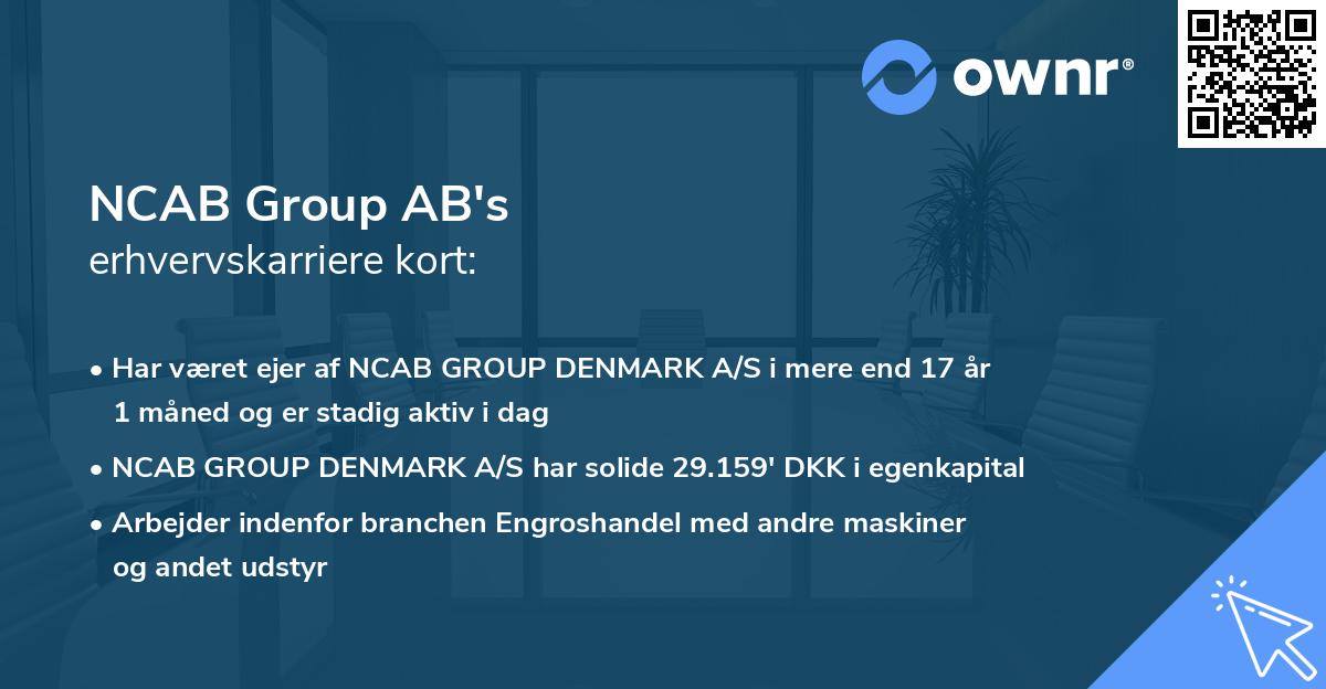 NCAB Group AB's erhvervskarriere kort