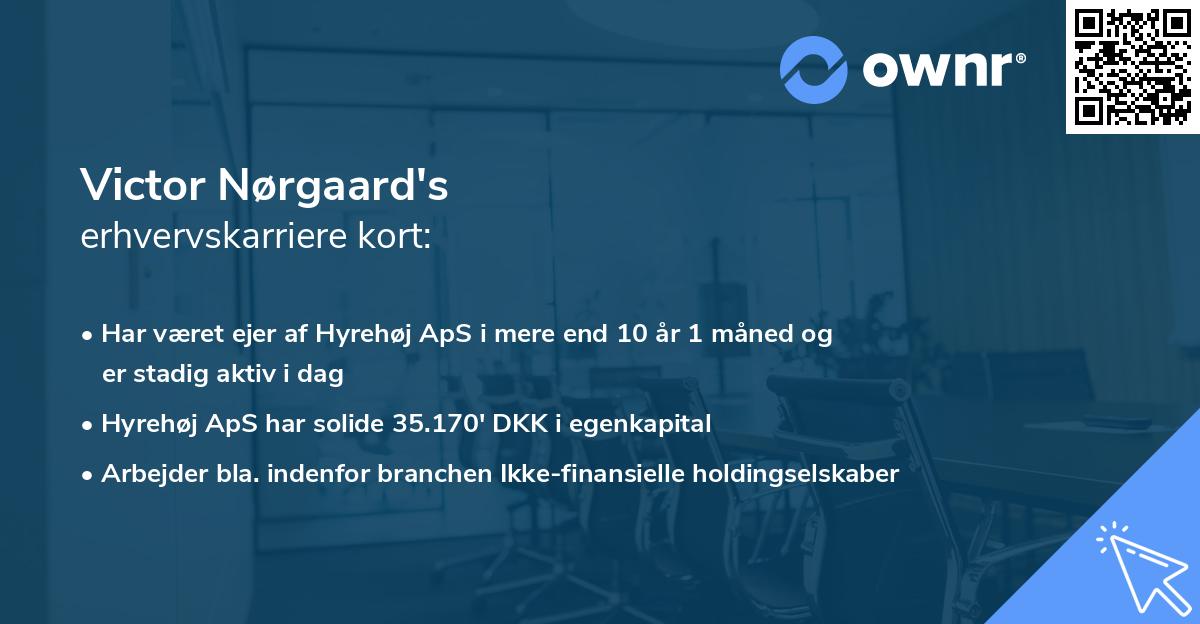 Victor Nørgaard's erhvervskarriere kort