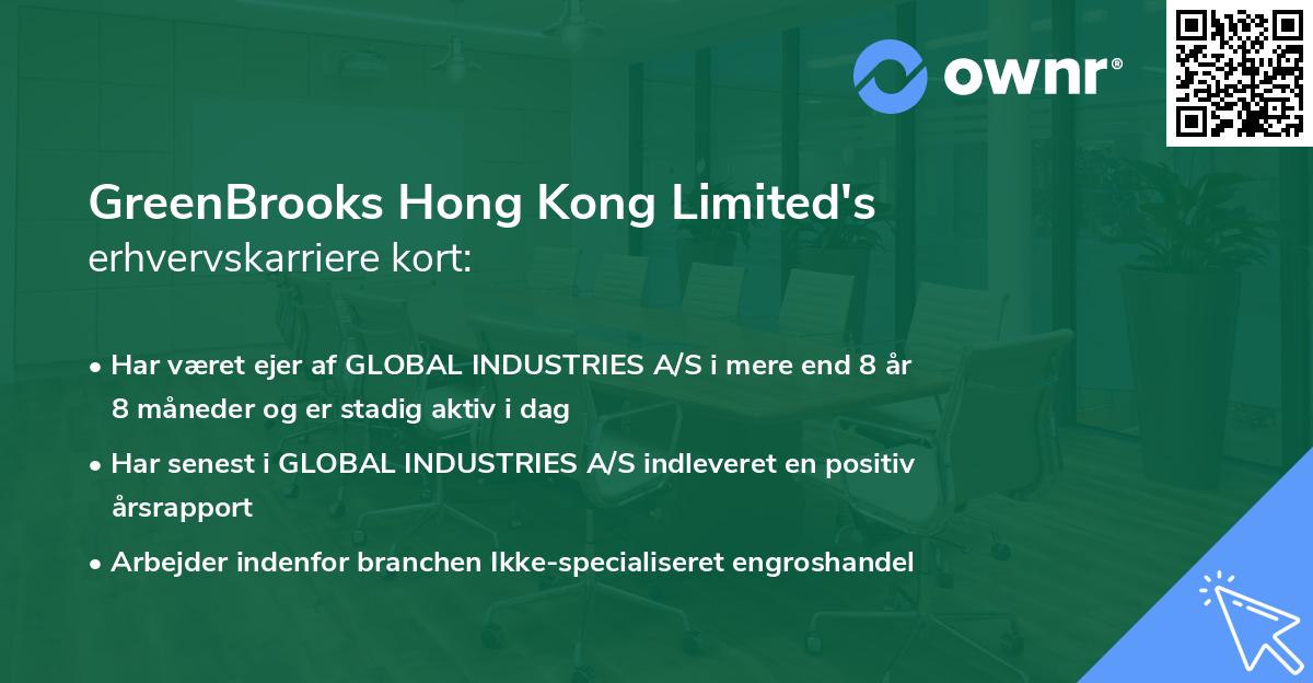 GreenBrooks Hong Kong Limited's erhvervskarriere kort