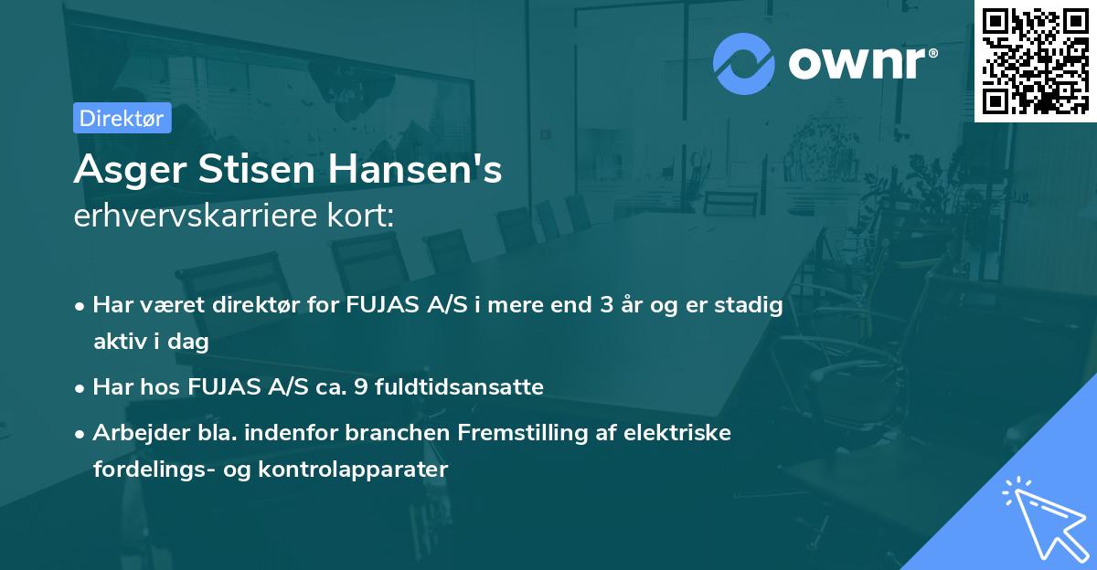 Asger Stisen Hansen's erhvervskarriere kort