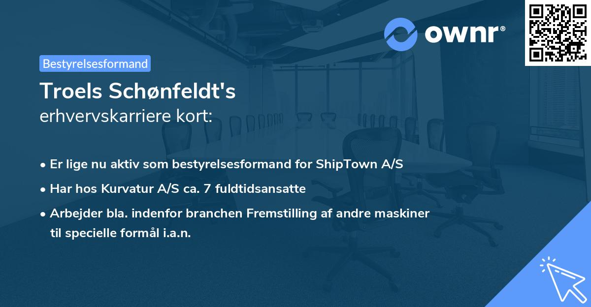 Troels Schønfeldt's erhvervskarriere kort