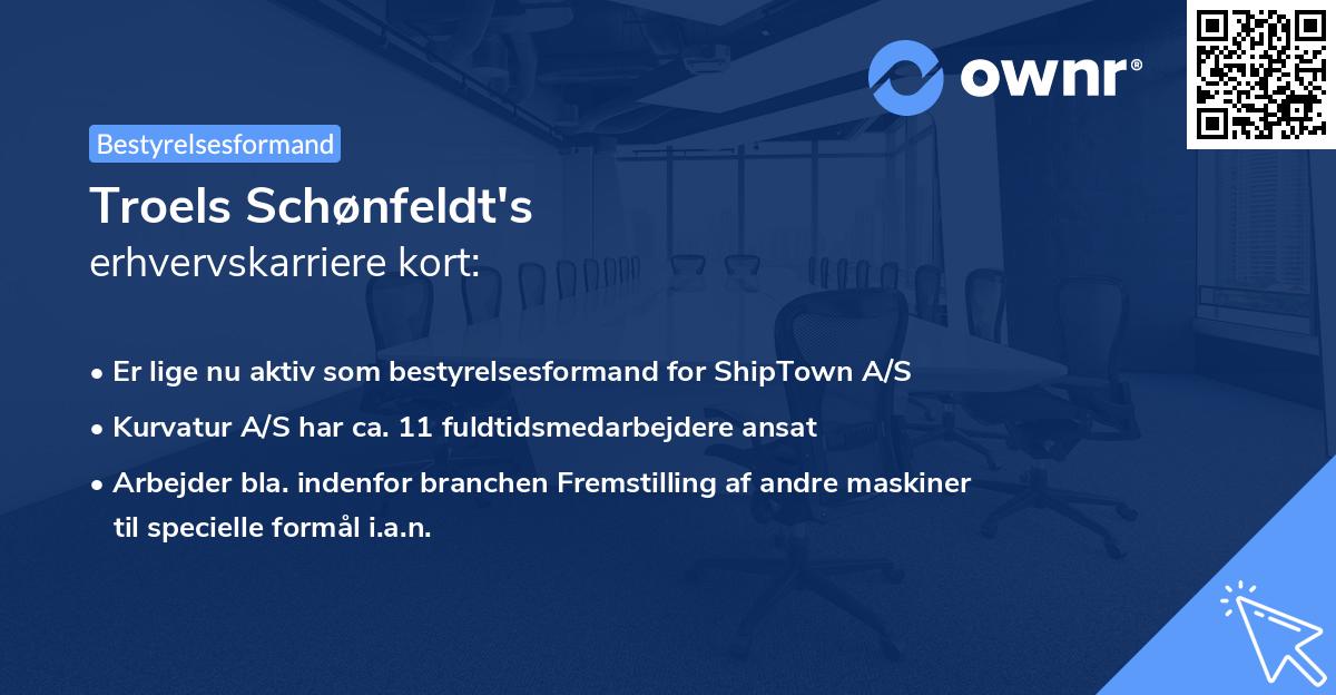 Troels Schønfeldt's erhvervskarriere kort