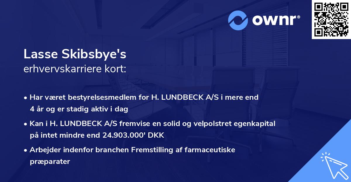 Lasse Skibsbye's erhvervskarriere kort