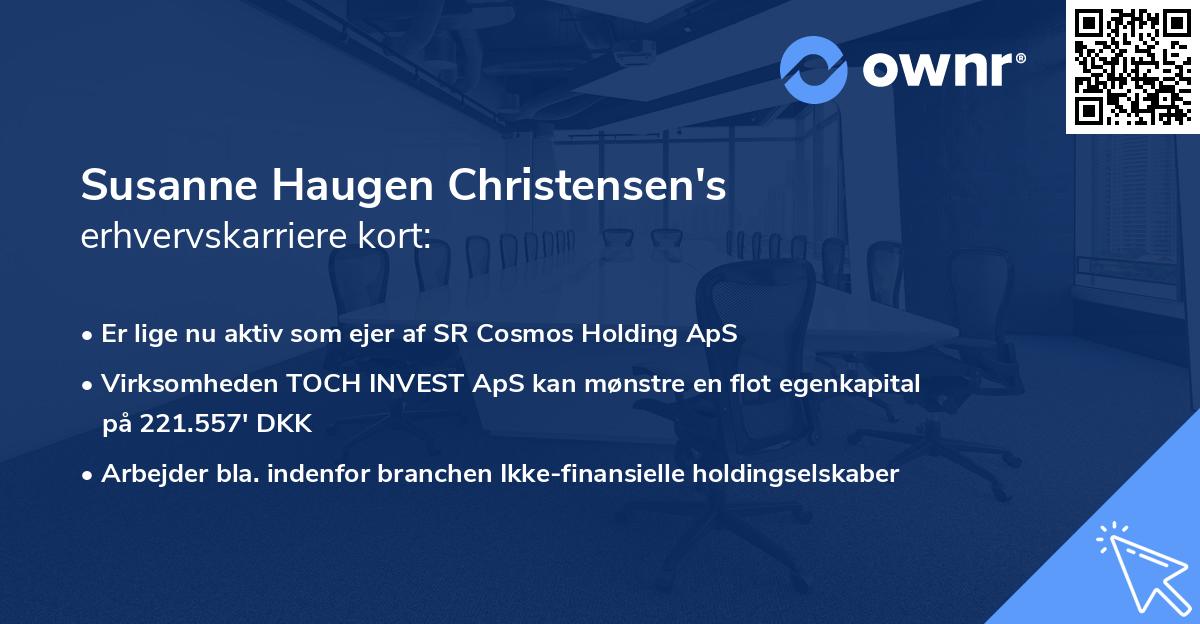 Susanne Haugen Christensen's erhvervskarriere kort