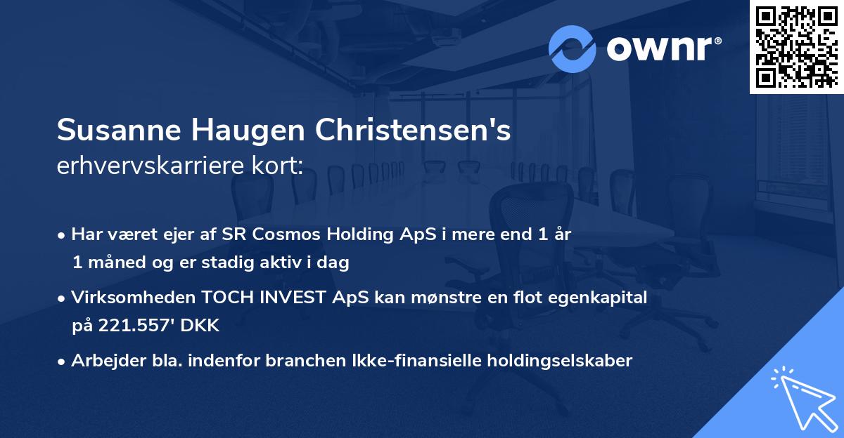 Susanne Haugen Christensen's erhvervskarriere kort