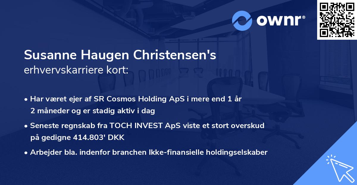 Susanne Haugen Christensen's erhvervskarriere kort