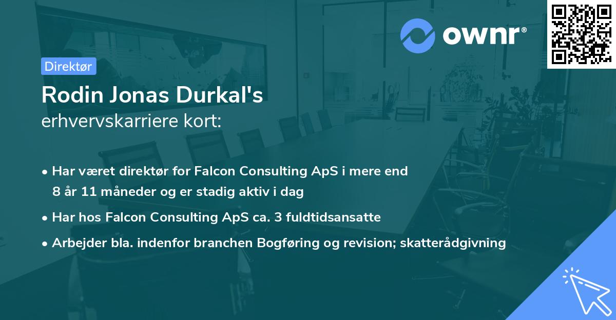 Rodin Jonas Durkal's erhvervskarriere kort