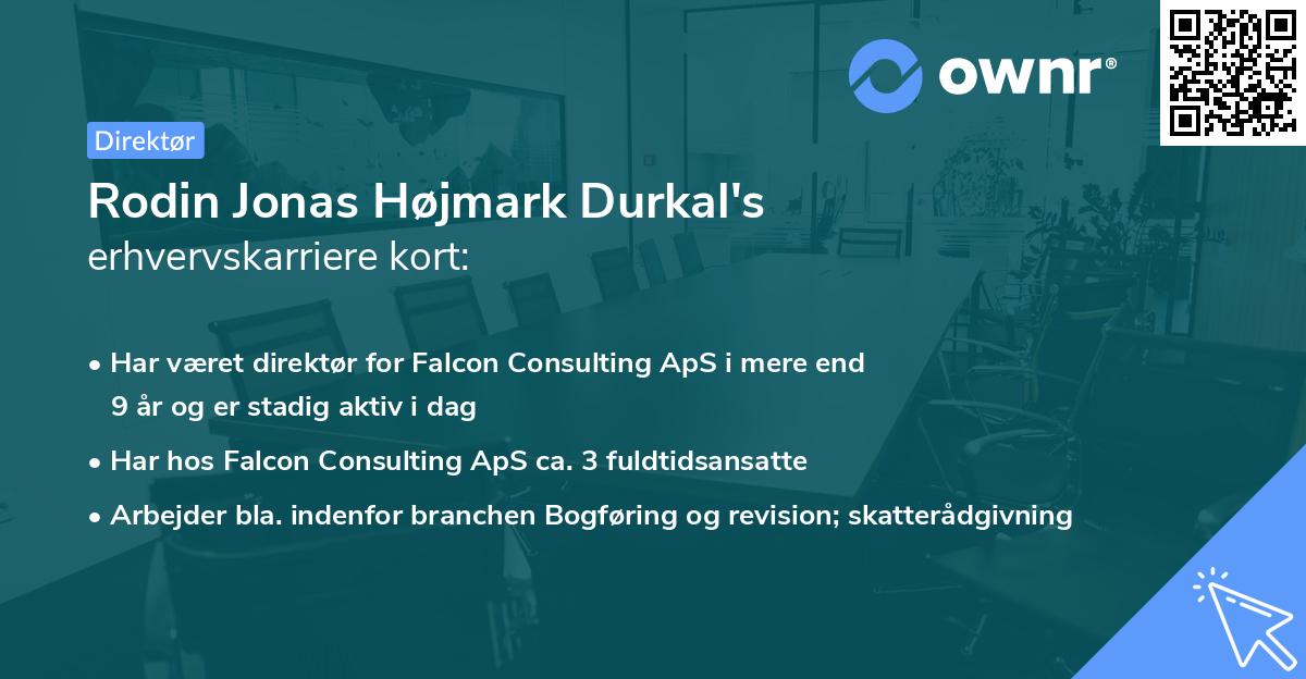 Rodin Jonas Højmark Durkal's erhvervskarriere kort