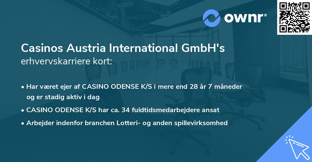 Casinos Austria International GmbH's erhvervskarriere kort