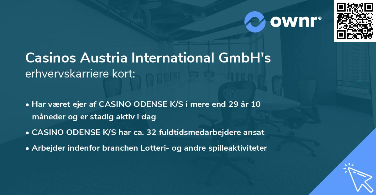 Casinos Austria International GmbH's erhvervskarriere kort