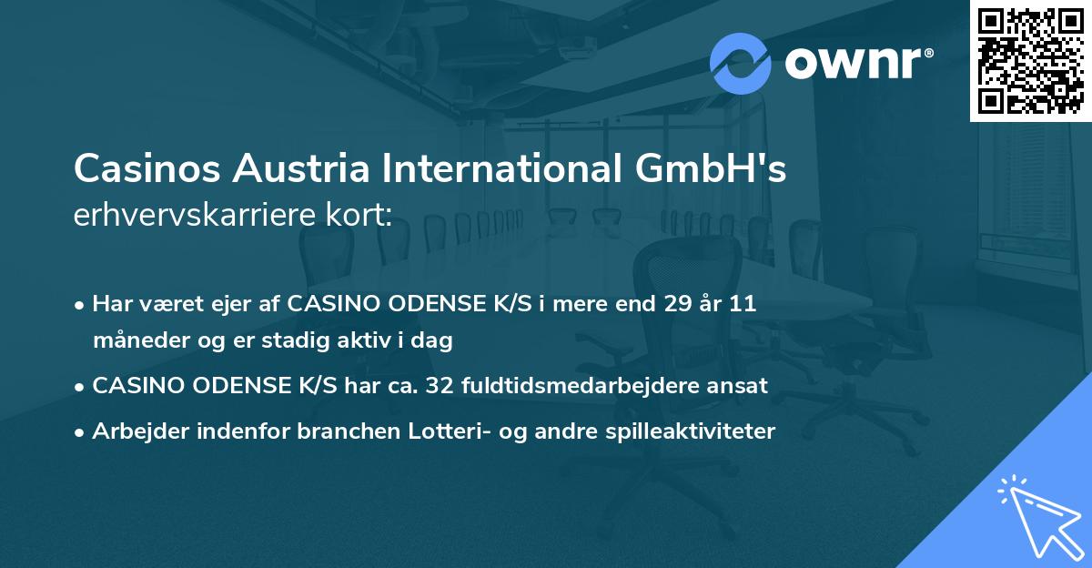 Casinos Austria International GmbH's erhvervskarriere kort