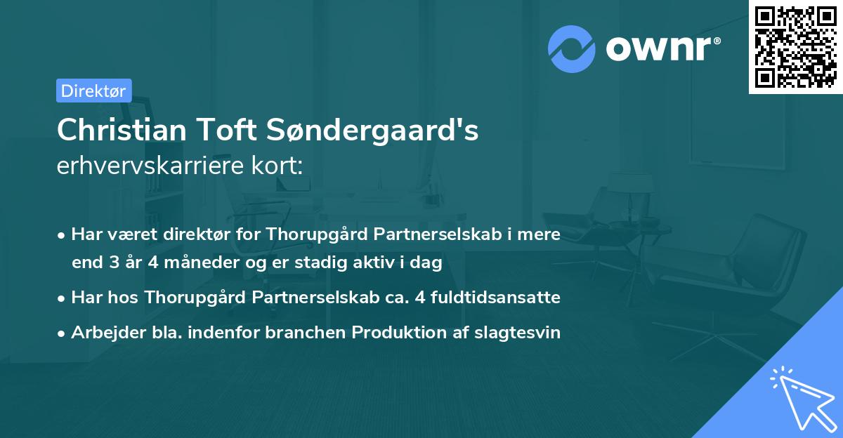 Christian Toft Søndergaard's erhvervskarriere kort