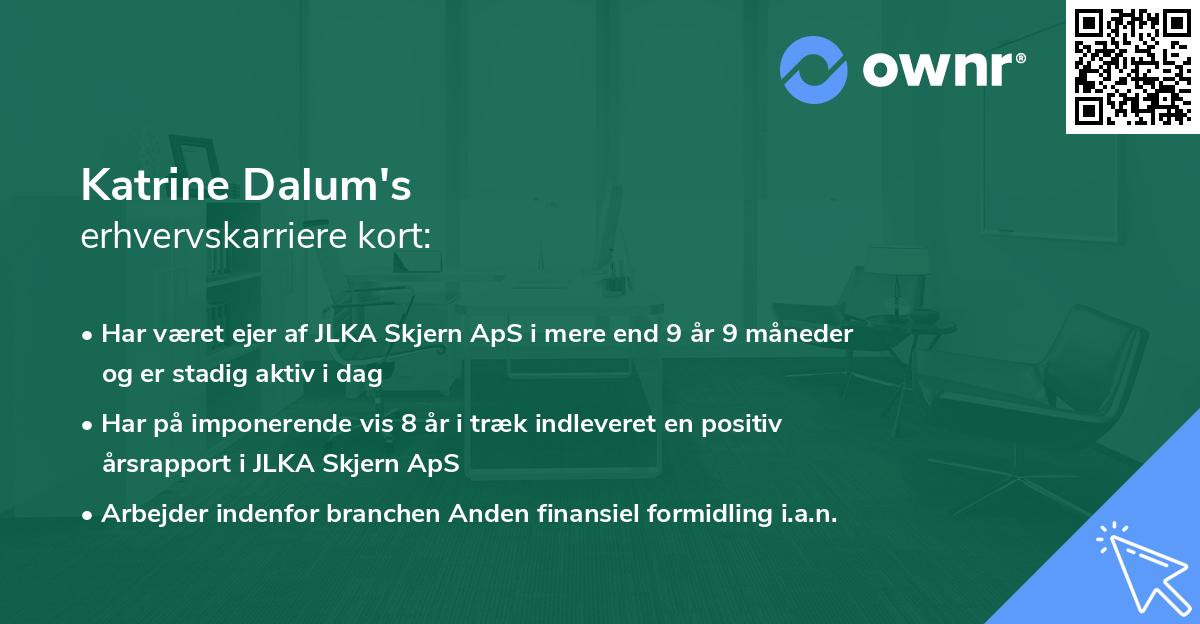 Katrine Dalum's erhvervskarriere kort