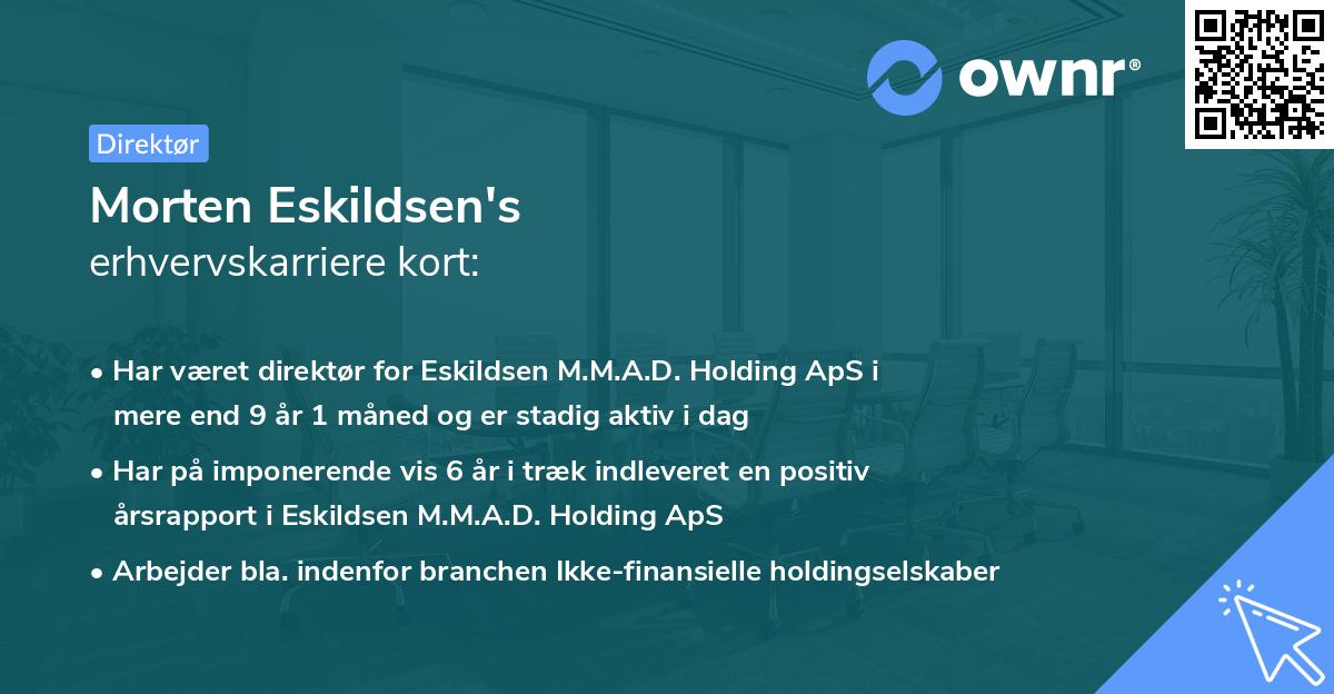 Morten Eskildsen's erhvervskarriere kort