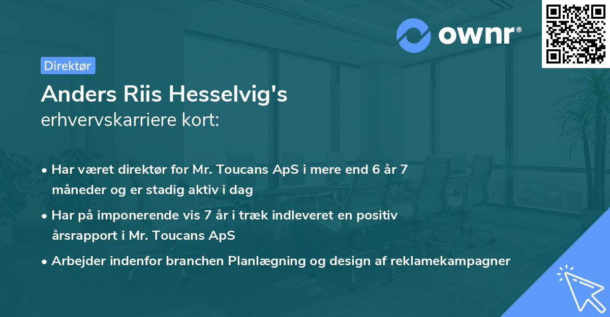 Anders Riis Hesselvig's erhvervskarriere kort