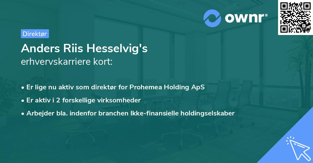 Anders Riis Hesselvig's erhvervskarriere kort