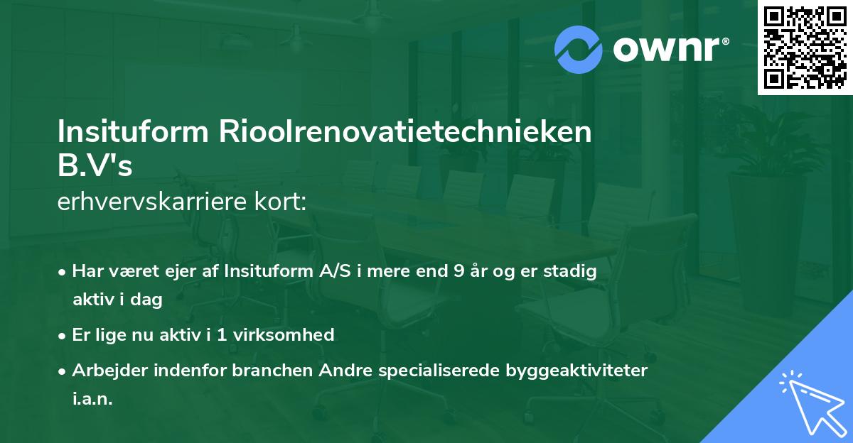 Insituform Rioolrenovatietechnieken B.V's erhvervskarriere kort