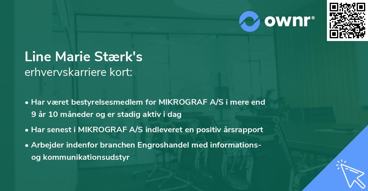 Line Marie Stærk's erhvervskarriere kort