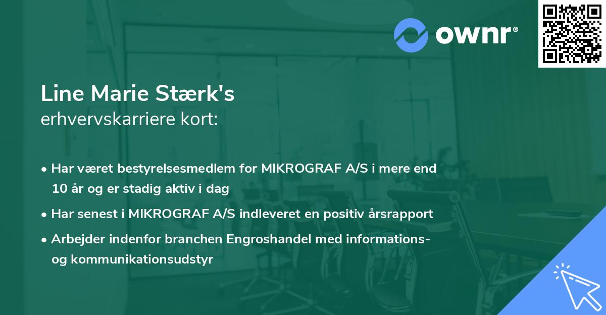 Line Marie Stærk's erhvervskarriere kort