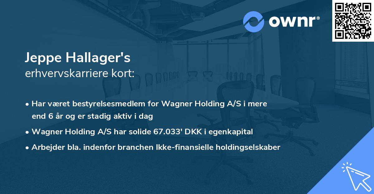 Jeppe Hallager's erhvervskarriere kort