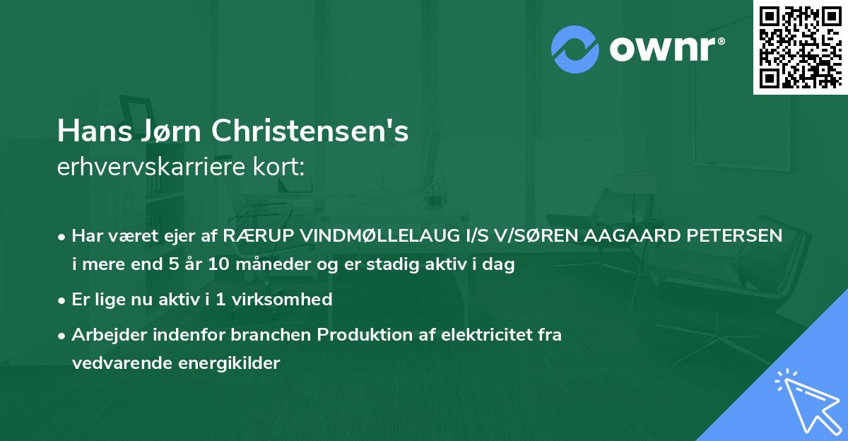 Hans Jørn Christensen's erhvervskarriere kort