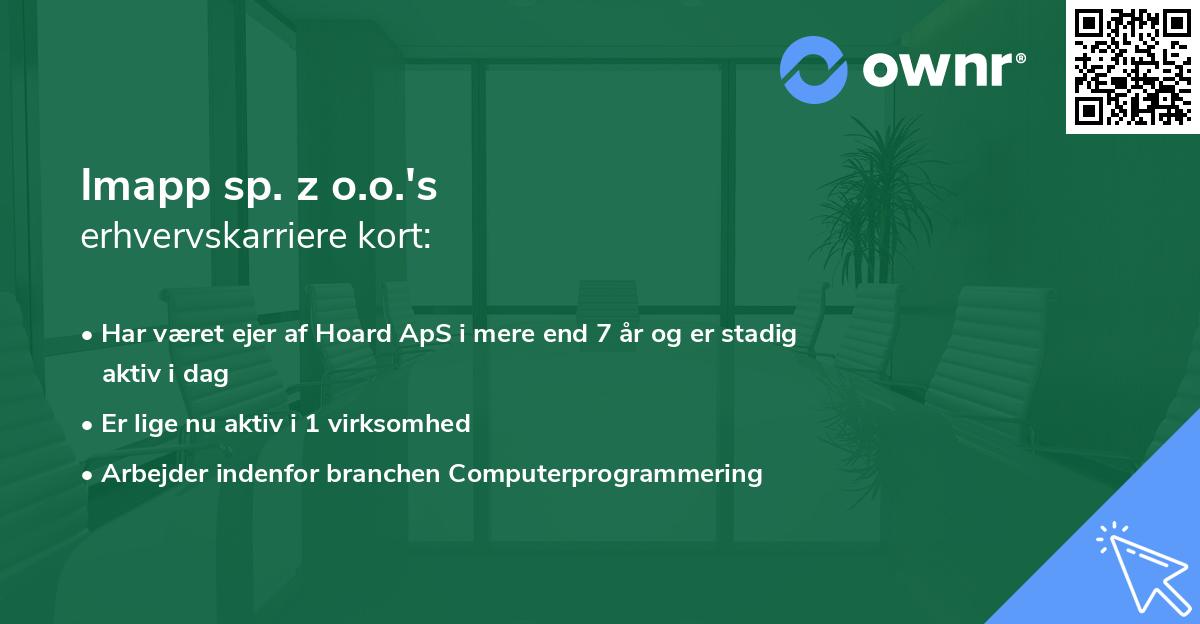 Imapp sp. z o.o.'s erhvervskarriere kort