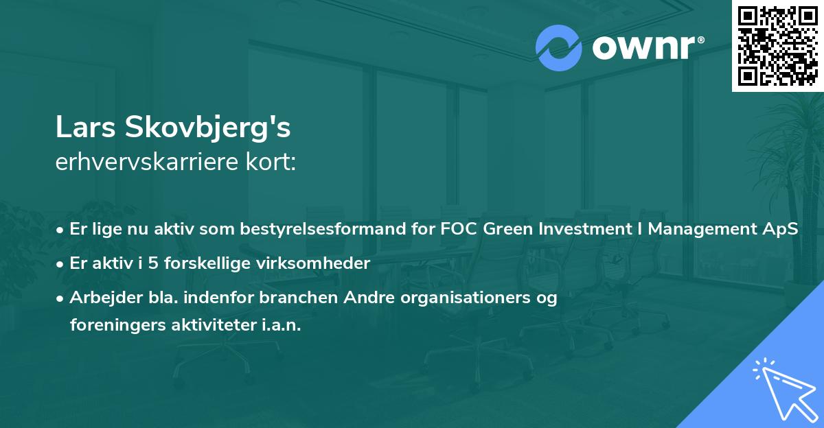 Lars Skovbjerg's erhvervskarriere kort