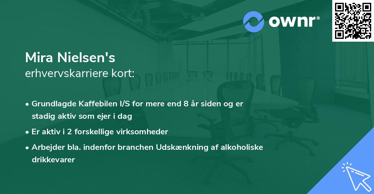 Mira Nielsen's erhvervskarriere kort