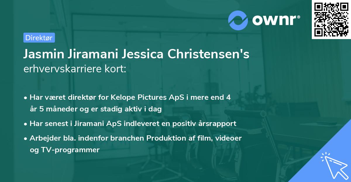 Jasmin Jiramani Jessica Christensen's erhvervskarriere kort