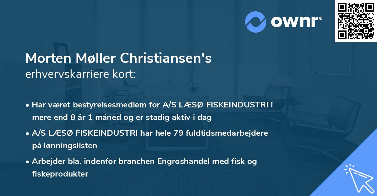 Morten Møller Christiansen's erhvervskarriere kort