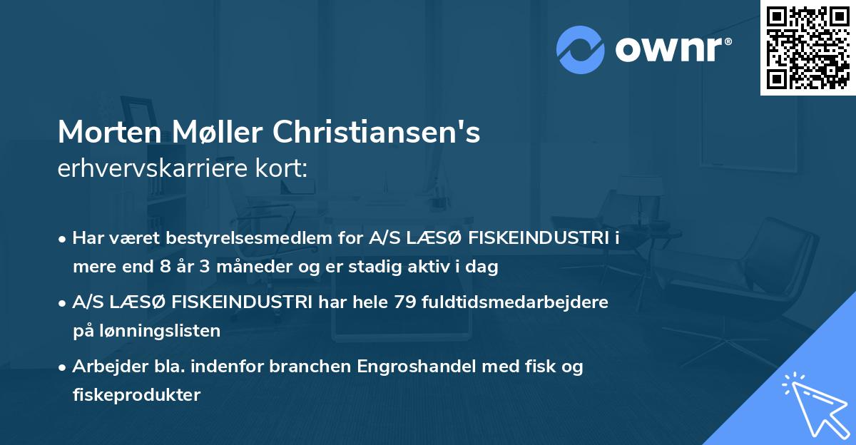 Morten Møller Christiansen's erhvervskarriere kort