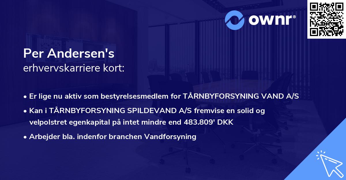 Per Andersen's erhvervskarriere kort