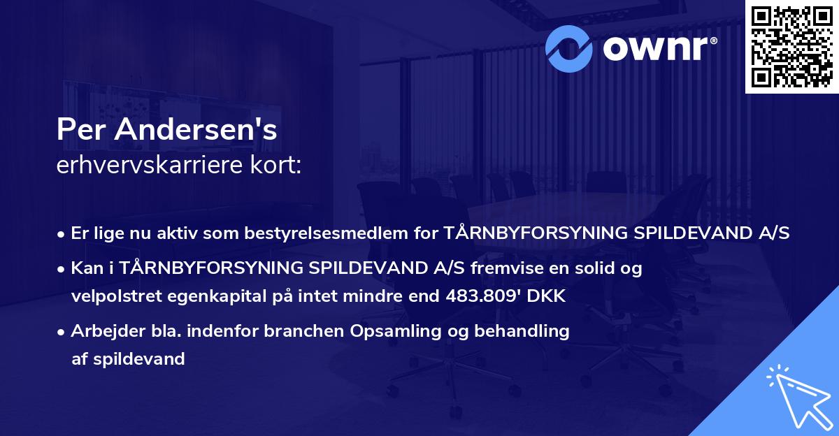 Per Andersen's erhvervskarriere kort