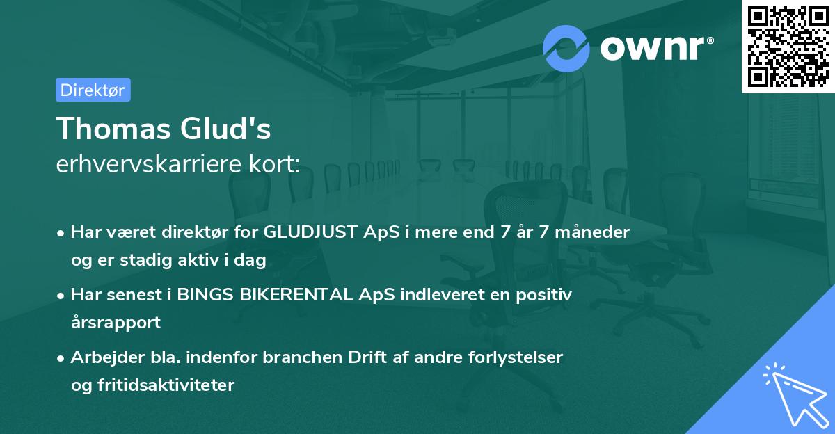 Thomas Glud's erhvervskarriere kort