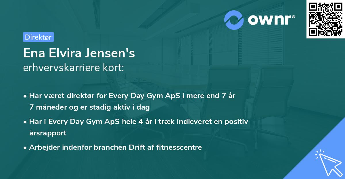 Ena Elvira Jensen's erhvervskarriere kort