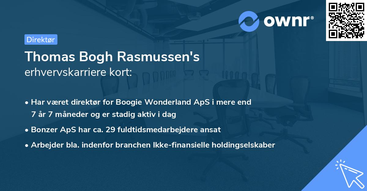 Thomas Bogh Rasmussen's erhvervskarriere kort